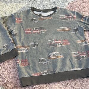 Kids Graphic Sweatshirt - Gray-green